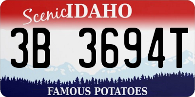 ID license plate 3B3694T