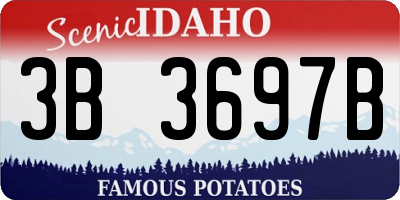 ID license plate 3B3697B