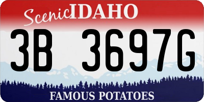 ID license plate 3B3697G
