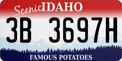 ID license plate 3B3697H