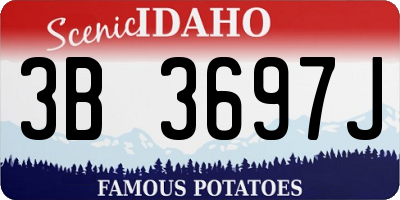 ID license plate 3B3697J