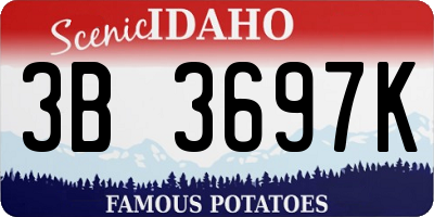 ID license plate 3B3697K