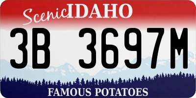 ID license plate 3B3697M