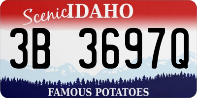 ID license plate 3B3697Q