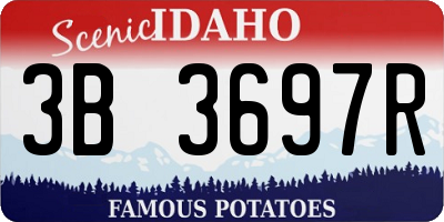ID license plate 3B3697R