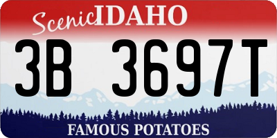 ID license plate 3B3697T