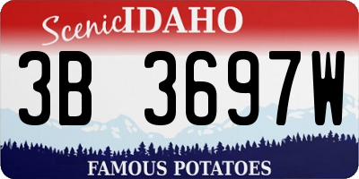 ID license plate 3B3697W