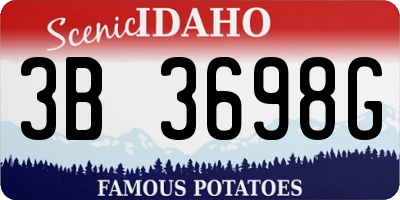 ID license plate 3B3698G