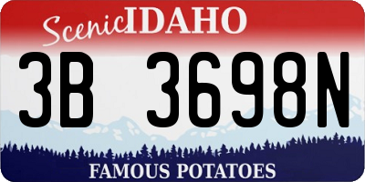 ID license plate 3B3698N