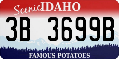 ID license plate 3B3699B