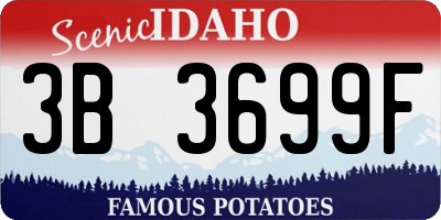 ID license plate 3B3699F