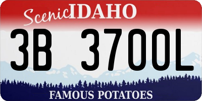 ID license plate 3B3700L