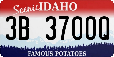 ID license plate 3B3700Q