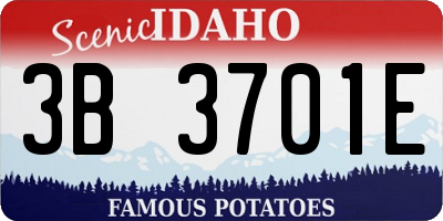 ID license plate 3B3701E