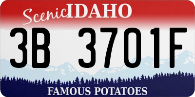 ID license plate 3B3701F