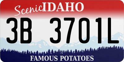ID license plate 3B3701L