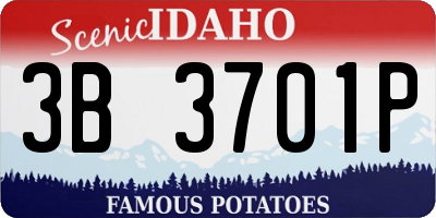 ID license plate 3B3701P