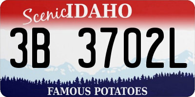 ID license plate 3B3702L