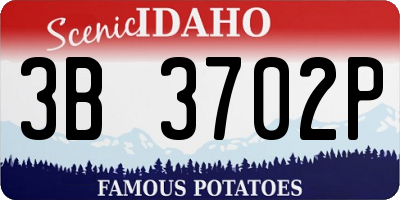 ID license plate 3B3702P