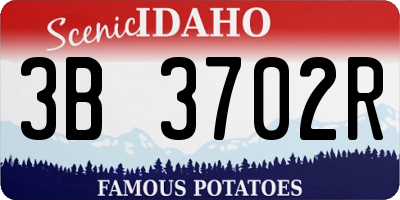 ID license plate 3B3702R