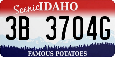 ID license plate 3B3704G