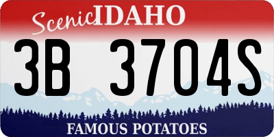 ID license plate 3B3704S