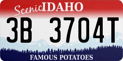 ID license plate 3B3704T