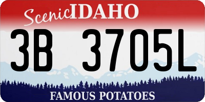 ID license plate 3B3705L