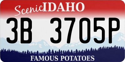 ID license plate 3B3705P