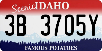 ID license plate 3B3705Y