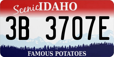 ID license plate 3B3707E