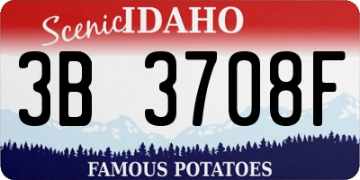 ID license plate 3B3708F