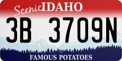 ID license plate 3B3709N
