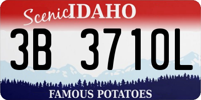 ID license plate 3B3710L