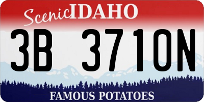 ID license plate 3B3710N