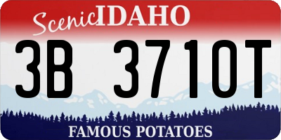 ID license plate 3B3710T