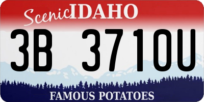 ID license plate 3B3710U