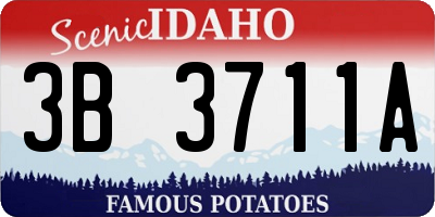 ID license plate 3B3711A