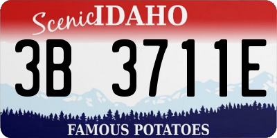 ID license plate 3B3711E