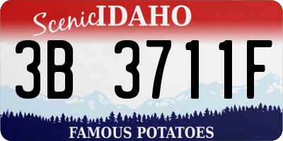 ID license plate 3B3711F
