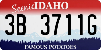ID license plate 3B3711G