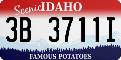 ID license plate 3B3711I