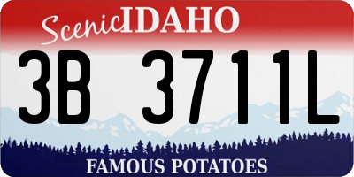 ID license plate 3B3711L