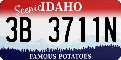 ID license plate 3B3711N