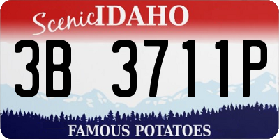 ID license plate 3B3711P