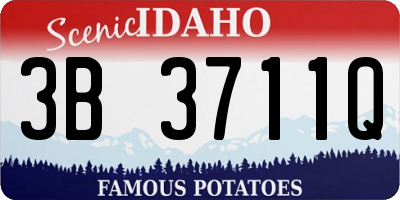 ID license plate 3B3711Q