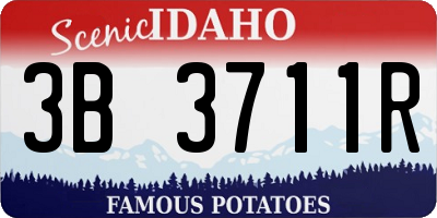 ID license plate 3B3711R