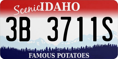 ID license plate 3B3711S