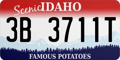 ID license plate 3B3711T