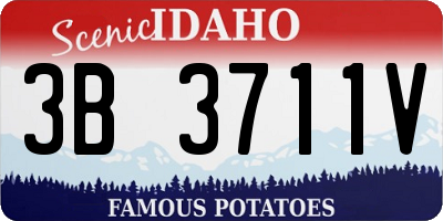 ID license plate 3B3711V